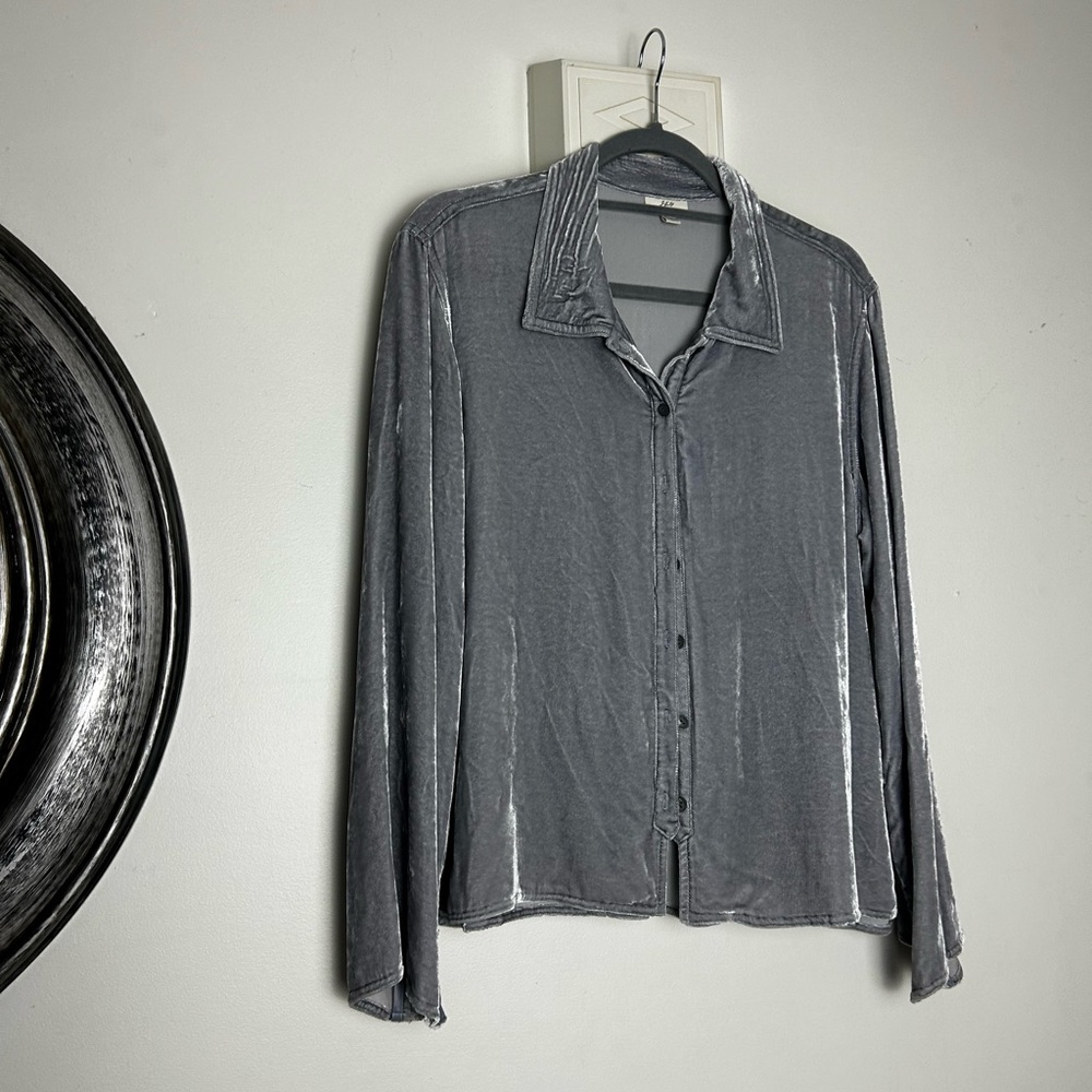 J Jill Velvet Button Up